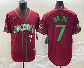 Mens Mexico Baseball #7 Julio Urias Number 2023 Red Green World Baseball Classic Stitched Jersey,We sell and wholesale Mens Mexico Baseball #7 Julio Urias Number 2023 Red Green World Baseball Classic Stitched Jersey on line form chian!