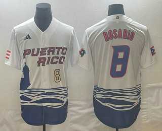Mens Puerto Rico Baseball #8 Eddie Rosario Number 2023 White World Classic Stitched Jersey,We sell and wholesale Mens Puerto Rico Baseball #8 Eddie Rosario Number 2023 White World Classic Stitched Jersey on line form chian!