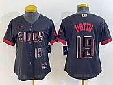 Women's Cincinnati Reds #19 Joey Votto Number Black 2023 City Connect Cool Base Stitched Jerseys,baseball caps,new era cap wholesale,wholesale hats