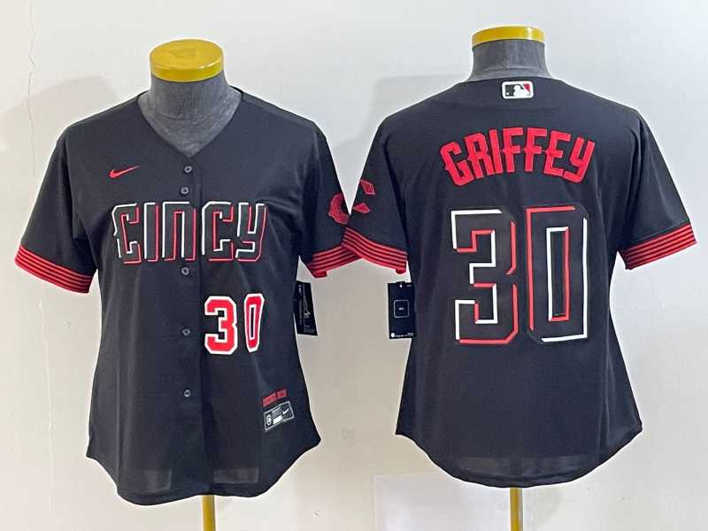 Women's Cincinnati Reds #30 Ken Griffey Jr Number Black 2023 City Connect Cool Base Stitched Jersey,We sell and wholesale Women's Cincinnati Reds #30 Ken Griffey Jr Number Black 2023 City Connect Cool Base Stitched Jersey on line form chian!