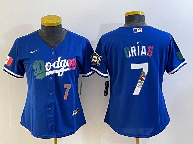 Women's Los Angeles Dodgers #7 Julio Urias Blue 2020 World Series Cool Base Nike Jersey5,We sell and wholesale Women's Los Angeles Dodgers #7 Julio Urias Blue 2020 World Series Cool Base Nike Jersey5 on line form chian!