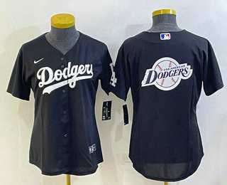 Women's Los Angeles Dodgers Big Logo Black MLB Cool Base Nike Jersey,We sell and wholesale Women's Los Angeles Dodgers Big Logo Black MLB Cool Base Nike Jersey on line form chian!