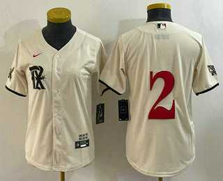 Women's Texas Rangers #2 Marcus Semien Cream 2023 City Connect Stitched Baseball Jersey,We sell and wholesale Women's Texas Rangers #2 Marcus Semien Cream 2023 City Connect Stitched Baseball Jersey on line form chian!