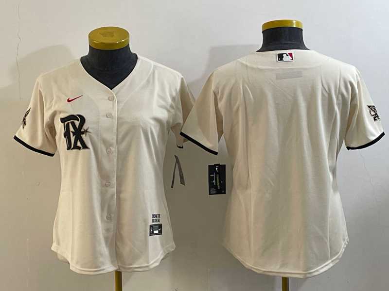 Women's Texas Rangers Blank Cream 2023 City Connect Stitched Baseball Jersey,We sell and wholesale Women's Texas Rangers Blank Cream 2023 City Connect Stitched Baseball Jersey on line form chian!