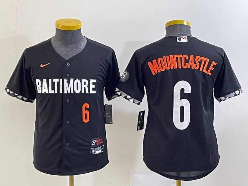 Youth Baltimore Orioles #6 Ryan Mountcastle Number Black 2023 City Connect Cool Base Stitched Jersey,We sell and wholesale Youth Baltimore Orioles #6 Ryan Mountcastle Number Black 2023 City Connect Cool Base Stitched Jersey on line form chian!