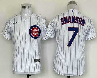 Youth Chicago Cubs #7 Dansby Swanson White Stitched MLB Cool Base Nike Jersey,We sell and wholesale Youth Chicago Cubs #7 Dansby Swanson White Stitched MLB Cool Base Nike Jersey on line form chian!