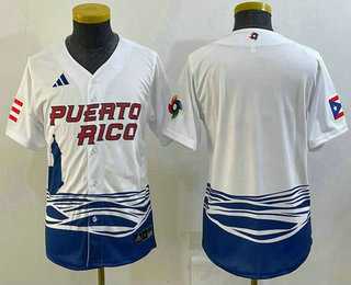 Youth Puerto Rico Baseball Blank 2023 White World Baseball Classic Stitched Jerseys,We sell and wholesale Youth Puerto Rico Baseball Blank 2023 White World Baseball Classic Stitched Jerseys on line form chian!
