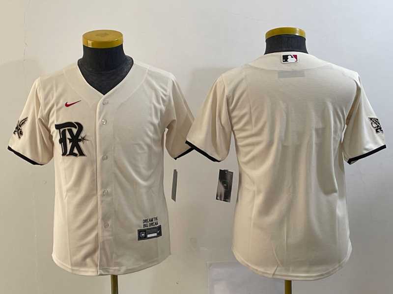 Youth Texas Rangers Blank Cream 2023 City Connect Stitched Baseball Jersey,We sell and wholesale Youth Texas Rangers Blank Cream 2023 City Connect Stitched Baseball Jersey on line form chian!