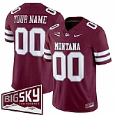 Men's Montana Grizzlies Active Player Custom Maroon 2025 F.U.S.E. Big Sky Patch Vapor Limited V1 Stitched Jersey,baseball caps,new era cap wholesale,wholesale hats