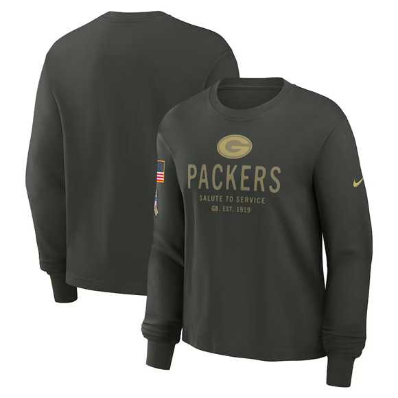Men's Green Bay Packers Dark Green 2025 Salute to Service Sideline Dri-FIT Long Sleeve T-Shirt,We sell and wholesale Men's Green Bay Packers Dark Green 2025 Salute to Service Sideline Dri-FIT Long Sleeve T-Shirt on line form chian!