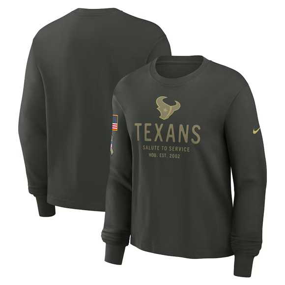 Men's Houston Texans Dark Green 2025 Salute to Service Sideline Dri-FIT Long Sleeve T-Shirt,We sell and wholesale Men's Houston Texans Dark Green 2025 Salute to Service Sideline Dri-FIT Long Sleeve T-Shirt on line form chian!