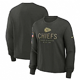 Men's Kansas City Chiefs Dark Green 2025 Salute to Service Sideline Dri-FIT Long Sleeve T-Shirt,baseball caps,new era cap wholesale,wholesale hats