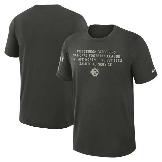 Men's Pittsburgh Steelers Dark Green 2025 Salute to Service Sideline Slub Dri-FIT T-Shirt,We sell and wholesale Men's Pittsburgh Steelers Dark Green 2025 Salute to Service Sideline Slub Dri-FIT T-Shirt on line form chian!