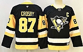 Youth Pittsburgh Penguins #87 Sidney Crosby Black 2024-25 Alternate Wich C Patch Stitched Jersey,baseball caps,new era cap wholesale,wholesale hats