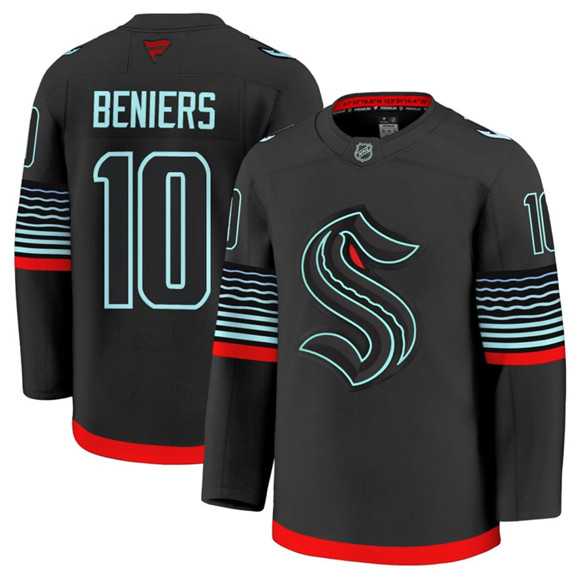 Men's Seattle Kraken #10 Matty Beniers Black Alternate Stitched Jersey Dzhi,We sell and wholesale Men's Seattle Kraken #10 Matty Beniers Black Alternate Stitched Jersey Dzhi on line form chian!