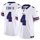 Men & Women & Youth Buffalo Bills #4 James Cook III White 2025 F.U.S.E. Vapor Untouchable Limited Stitched Jersey,baseball caps,new era cap wholesale,wholesale hats
