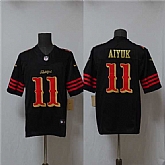 Men's San Francisco 49ers #11 Brandon Aiyuk Black 2025 F.U.S.E. 'Rivalries' Vapor Limited Stitched Jersey,baseball caps,new era cap wholesale,wholesale hats