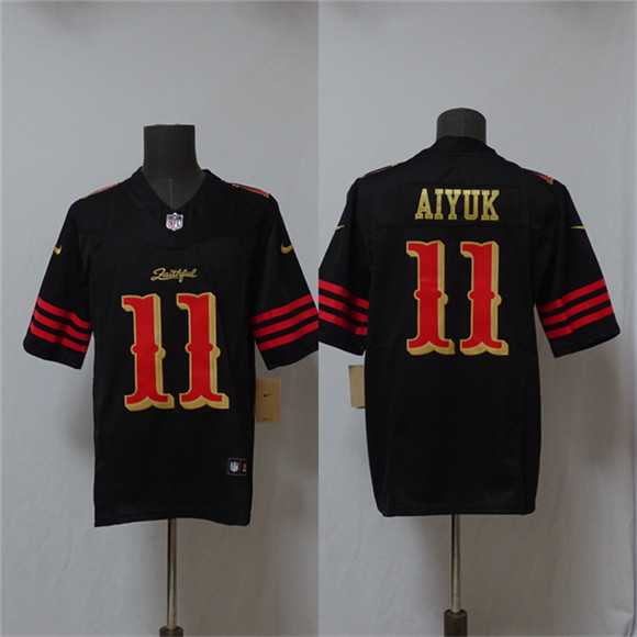 Men's San Francisco 49ers #11 Brandon Aiyuk Black 2025 F.U.S.E. 'Rivalries' Vapor Limited Stitched Jersey,We sell and wholesale Men's San Francisco 49ers #11 Brandon Aiyuk Black 2025 F.U.S.E. 'Rivalries' Vapor Limited Stitched Jersey on line form chian!