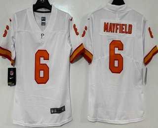 Women's Tampa Bay Buccaneers #6 Baker Mayfield Limited White Throwback Vapor Jersey,We sell and wholesale Women's Tampa Bay Buccaneers #6 Baker Mayfield Limited White Throwback Vapor Jersey on line form chian!