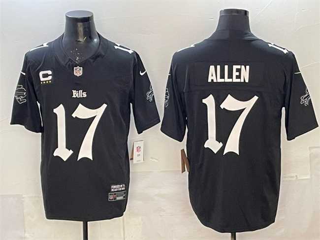Men's Buffalo Bills #17 Josh Allen Black F.U.S.E. 'Gothic Cold Front Edition' With 4-Star C Patch Vapor Limited Stitched Jersey Dzhi,We sell and wholesale Men's Buffalo Bills #17 Josh Allen Black F.U.S.E. 'Gothic Cold Front Edition' With 4-Star C Patch Vapor Limited Stitched Jersey Dzhi on line form chian!