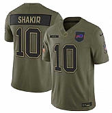 Men's Buffalo Bills #10 Khalil Shakir Olive 2025 Salute to Service Limited Stitched Jersey Dyin,baseball caps,new era cap wholesale,wholesale hats
