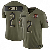 Men's Chicago Bears #2 D.J. Moore Olive 2025 Salute to Service Limited Stitched Jersey Dyin,baseball caps,new era cap wholesale,wholesale hats