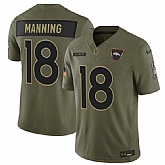 Men's Denver Broncos #18 Peyton Manning Olive 2025 Salute to Service Limited Stitched Jersey Dyin,baseball caps,new era cap wholesale,wholesale hats