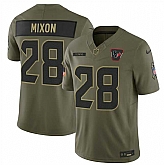 Men's Houston Texans #28 Joe Mixon Olive 2025 F.U.S.E. Salute to Service Limited Stitched Jersey Dyin,baseball caps,new era cap wholesale,wholesale hats
