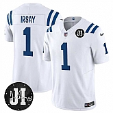 Men's Indianapolis Colts #1 Jim Irsay White 2025 F.U.S.E. Jim Irsay Patch Vapor Limited Stitched Jersey Dzhi,baseball caps,new era cap wholesale,wholesale hats