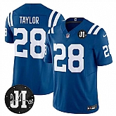 Men's Indianapolis Colts #28 Jonathan Taylor Blue 2025 F.U.S.E. Jim Irsay Patch Vapor Limited Stitched Jersey Dzhi,baseball caps,new era cap wholesale,wholesale hats