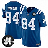 Men's Indianapolis Colts #84 Tyler Warren Blue 2025 F.U.S.E. Jim Irsay Patch Vapor Limited Stitched Jersey Dzhi,baseball caps,new era cap wholesale,wholesale hats