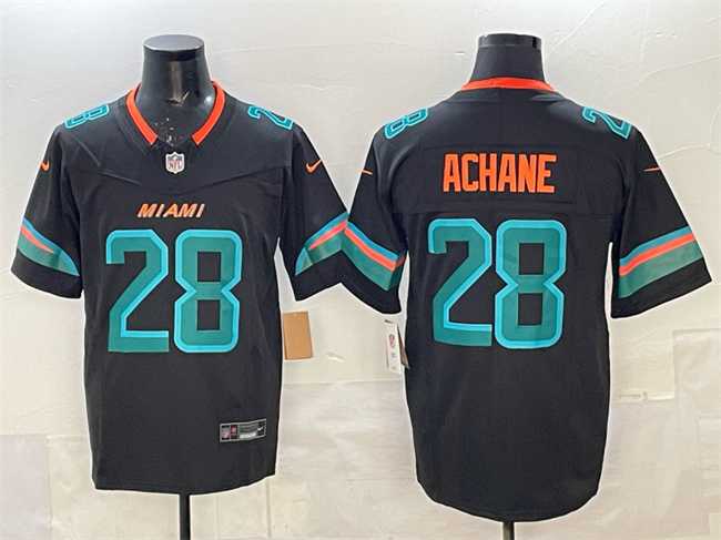 Men's Miami Dolphins #28 DeVon Achane Black 2025 F.U.S.E. 'Rivalries' Vapor Limited Stitched Jersey Dzhi,We sell and wholesale Men's Miami Dolphins #28 DeVon Achane Black 2025 F.U.S.E. 'Rivalries' Vapor Limited Stitched Jersey Dzhi on line form chian!
