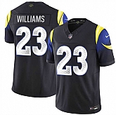 Men's Los Angeles Rams #23 Kyren Williams Black 2025 F.U.S.E. 'Rivalries' Vapor Limited Stitched Jersey Dzhi,baseball caps,new era cap wholesale,wholesale hats