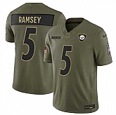 Men's Pittsburgh Steelers #5 Jalen Ramsey Olive 2025 F.U.S.E. Salute to Service Limited Stitched Jersey Dyin,baseball caps,new era cap wholesale,wholesale hats