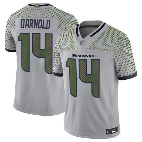 Men's Seattle Seahawks #14 Sam Darnold Gray 2025 F.U.S.E. 'Rivalries' Vapor Untouchable Limited Stitched Jersey Dzhi,We sell and wholesale Men's Seattle Seahawks #14 Sam Darnold Gray 2025 F.U.S.E. 'Rivalries' Vapor Untouchable Limited Stitched Jersey Dzhi on line form chian!