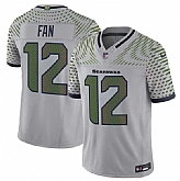 Men's Seattle Seahawks #12 Fan Gray 2025 F.U.S.E. 'Rivalries' Vapor Untouchable Limited Stitched Jersey Dzhi,baseball caps,new era cap wholesale,wholesale hats