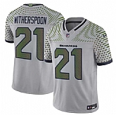 Men's Seattle Seahawks #21 Devon Witherspoon Gray 2025 F.U.S.E. 'Rivalries' Vapor Limited Stitched Jersey Dzhi,baseball caps,new era cap wholesale,wholesale hats