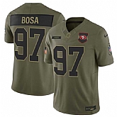 Men's San Francisco 49ers #97 Nick Bosa Olive 2025 Salute to Service Limited Stitched Jersey Dyin,baseball caps,new era cap wholesale,wholesale hats