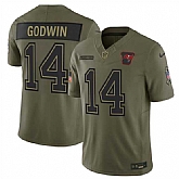 Men's Tampa Bay Buccaneers #14 Chris Godwin Jr. Olive 2025 Salute to Service Limited Stitched Jersey Dyin,baseball caps,new era cap wholesale,wholesale hats