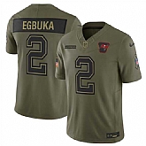 Men's Tampa Bay Buccaneers #2 Emeka Egbuka Olive 2025 Salute to Service Limited Stitched Jersey Dyin,baseball caps,new era cap wholesale,wholesale hats