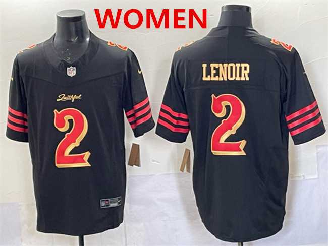 Women's San Francisco 49ers #2 Deommodore Lenoir Black 2025 F.U.S.E. 'Rivalries' Vapor Limited Stitched Jersey Dzhi,We sell and wholesale Women's San Francisco 49ers #2 Deommodore Lenoir Black 2025 F.U.S.E. 'Rivalries' Vapor Limited Stitched Jersey Dzhi on line form chian!