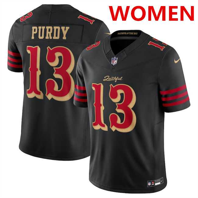 Women's San Francisco 49ers #13 Brock Purdy Black 2025 F.U.S.E. 'Rivalries' Vapor Limited Stitched Jersey Dzhi,We sell and wholesale Women's San Francisco 49ers #13 Brock Purdy Black 2025 F.U.S.E. 'Rivalries' Vapor Limited Stitched Jersey Dzhi on line form chian!