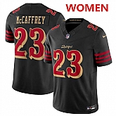 Women's San Francisco 49ers #23 Christian McCaffrey Black 2025 F.U.S.E. 'Rivalries' Vapor Limited Stitched Jersey Dzhi,baseball caps,new era cap wholesale,wholesale hats