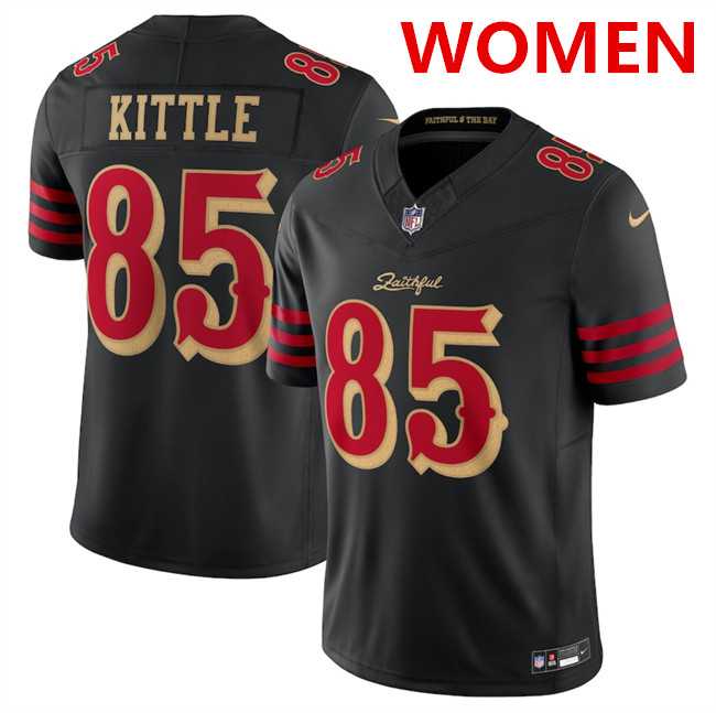 Women's San Francisco 49ers #85 George kittle Black 2025 F.U.S.E. 'Rivalries' Vapor Limited Stitched Jersey Dzhi,We sell and wholesale Women's San Francisco 49ers #85 George kittle Black 2025 F.U.S.E. 'Rivalries' Vapor Limited Stitched Jersey Dzhi on line form chian!