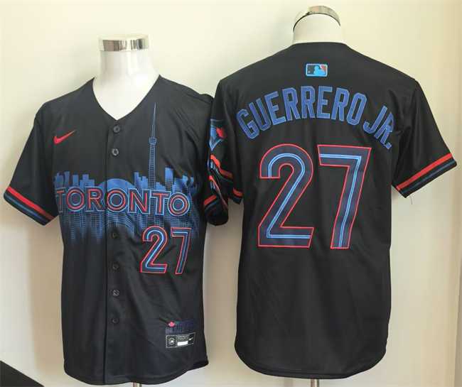 Men's Toronto Blue Jays #27 Vladimir Guerrero Jr. Navy 2024 City Connect Limited Stitched Baseball Jersey,We sell and wholesale Men's Toronto Blue Jays #27 Vladimir Guerrero Jr. Navy 2024 City Connect Limited Stitched Baseball Jersey on line form chian!