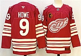 Men's Detroit Red Wings #9 Gordie Howe Red 2025-26 With C Patch Centennial Premium Stitched Jersey,baseball caps,new era cap wholesale,wholesale hats