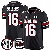 Men's South Carolina Fighting Gamecocks #16 LaNorris Sellers Black 2025 F.U.S.E. Stitched Jersey Dzhi,baseball caps,new era cap wholesale,wholesale hats