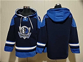 Men's Dallas Mavericks Navy Black Lace-Up Pullover Hoodie,baseball caps,new era cap wholesale,wholesale hats