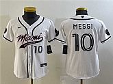 Youth Inter Miami CF #10 Lionel Messi White Cool Base Stitched Jersey,baseball caps,new era cap wholesale,wholesale hats