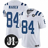 Men & Women & Youth Indianapolis Colts #84 Tyler Warren White Jim Irsay Patch Vapor Limited Stitched Jersey,baseball caps,new era cap wholesale,wholesale hats